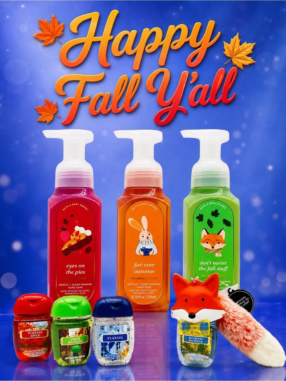 Bath & Body Works Happy Fall Y’all Fox PocketBac 8 Pc Set